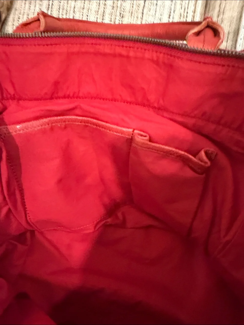 Women’s Free People Red Leather Distressed Shoulder Bag - Stylish Everyday Tote